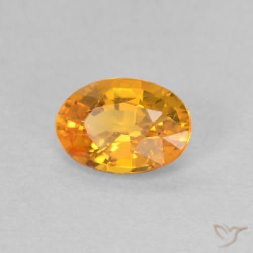 0.59ct Natural Apricot Orange Sapphire, Oval Cut, 5.9x4.1 mm