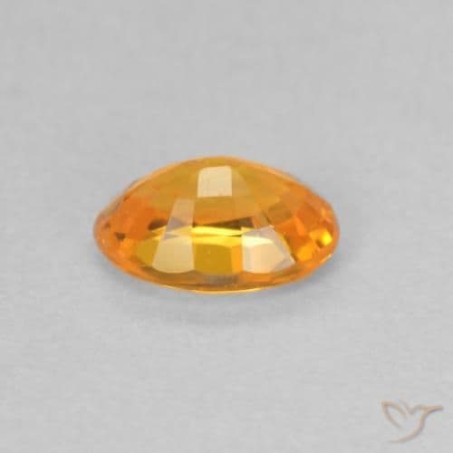 0.59ct Natural Apricot Orange Sapphire, Oval Cut, 5.9x4.1 mm