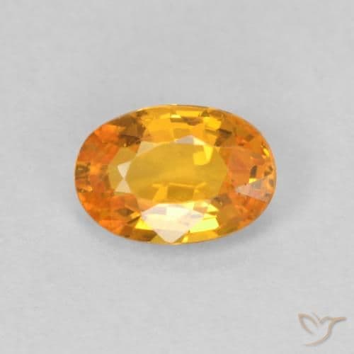 0.62ct Natural Medium Orange Sapphire, Oval Cut, 6.1x4.2 mm