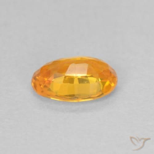 0.62ct Natural Medium Orange Sapphire, Oval Cut, 6.1x4.2 mm