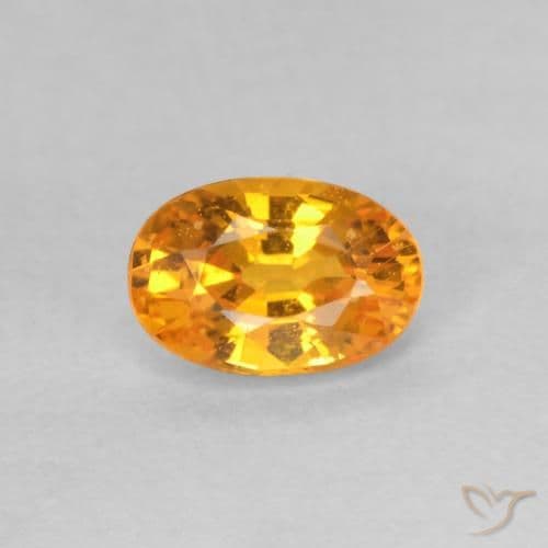 0.65ct Natural Apricot Orange Sapphire, Oval Cut, 5.9x4 mm