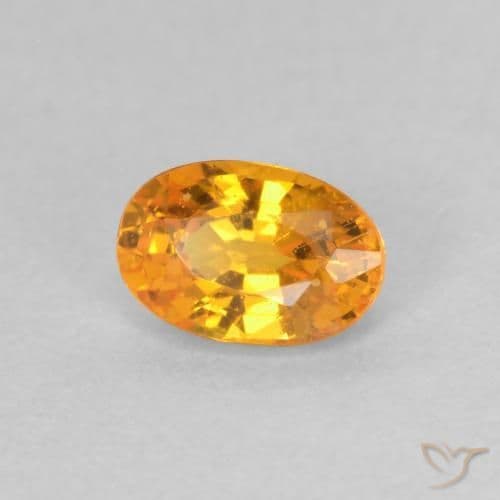 0.65ct Natural Apricot Orange Sapphire, Oval Cut, 5.9x4 mm