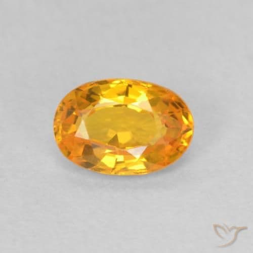 0.63ct Natural Bright Orange Sapphire, Oval Cut, 6x4.1 mm