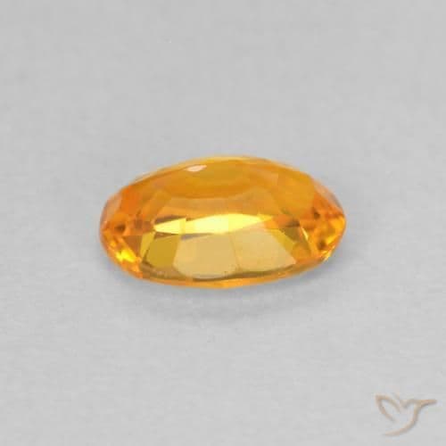 0.63ct Natural Bright Orange Sapphire, Oval Cut, 6x4.1 mm