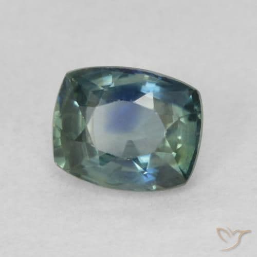 0.79ct Very Light Blue Sapphire, Cushion Cut, 5.6x4.5 mm