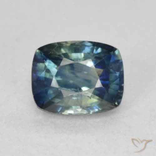 0.86ct Deep Navy Blue Sapphire, Cushion Cut, 5.6x4.5 mm