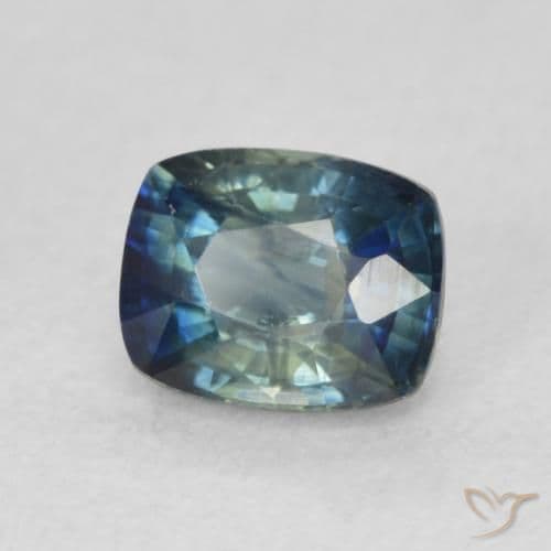 0.86ct Deep Navy Blue Sapphire, Cushion Cut, 5.6x4.5 mm