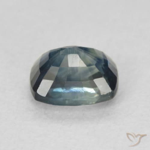 0.86ct Deep Navy Blue Sapphire, Cushion Cut, 5.6x4.5 mm