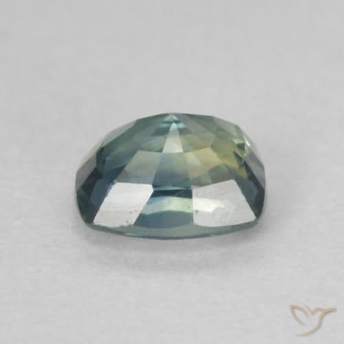 0.74ct Natural Teal Sapphire, Cushion Cut, 5.4x4.4 mm