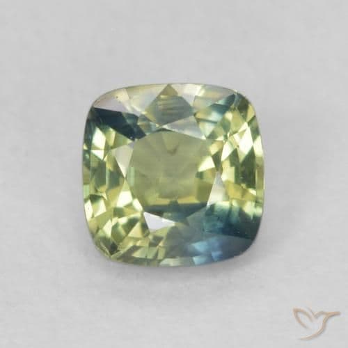 0.66ct Natural Teal Sapphire, Cushion Cut, 4.4x4.4 mm