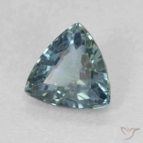 0.56ct Natural Greenish Blue Sapphire, Trillion, 5.3x5.1 mm