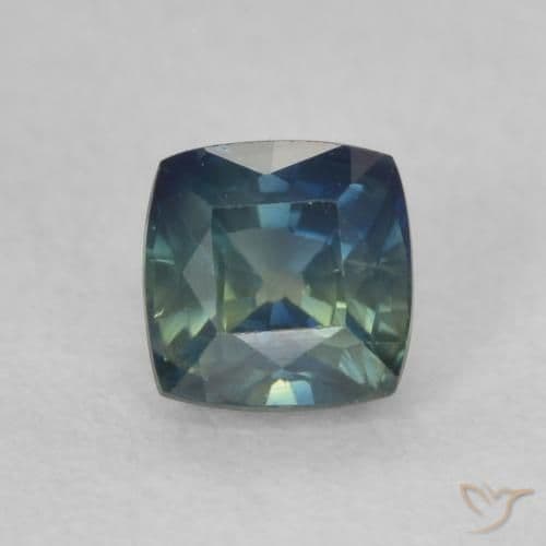 0.51ct Natural Multicolor Sapphire, Cushion Cut, 4.1x4 mm
