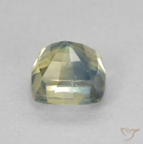 0.74ct Natural Multicolor Sapphire, Cushion Cut, 4.6x4.6 mm