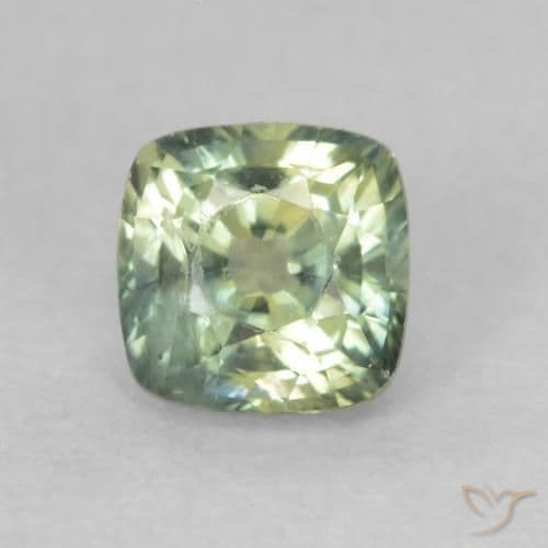 0.65ct Natural Multicolor Sapphire, Cushion Cut, 4.5x4.5 mm