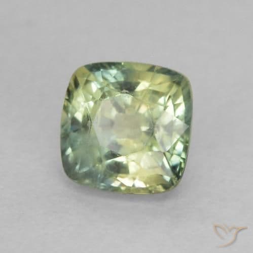 0.65ct Natural Multicolor Sapphire, Cushion Cut, 4.5x4.5 mm