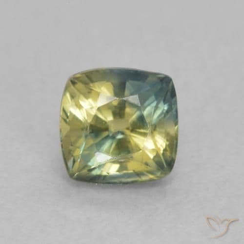 0.64ct Natural Multicolor Sapphire, Cushion Cut, 4.4x4.4 mm