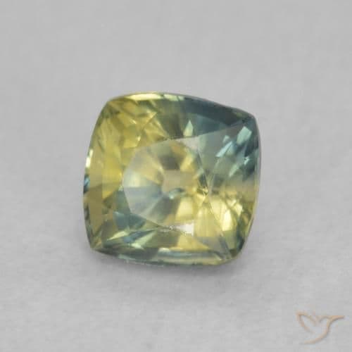 0.64ct Natural Multicolor Sapphire, Cushion Cut, 4.4x4.4 mm