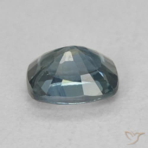 0.73ct Bluish Green Sapphire, Cushion Cut, 5.6x4.5 mm