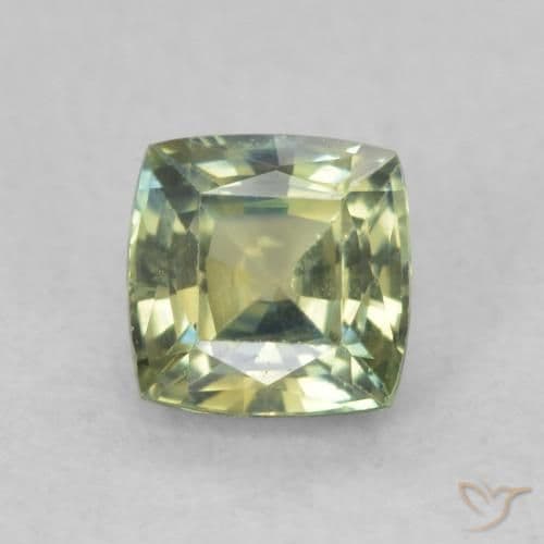 0.76ct Natural Multicolor Sapphire, Cushion Cut, 4.7x4.6 mm