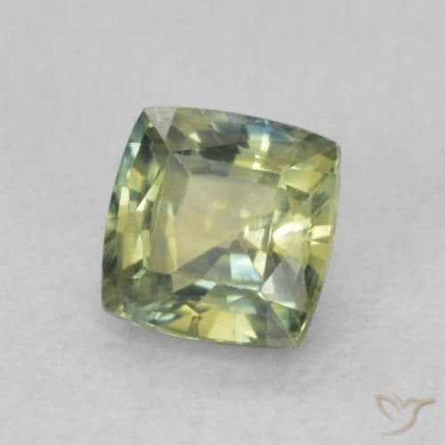 0.76ct Natural Multicolor Sapphire, Cushion Cut, 4.7x4.6 mm