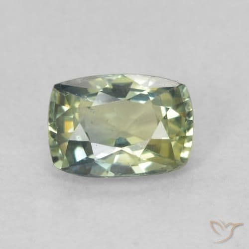 0.78ct Deep Blue Green Sapphire, Cushion Cut, 6.1x4.1 mm
