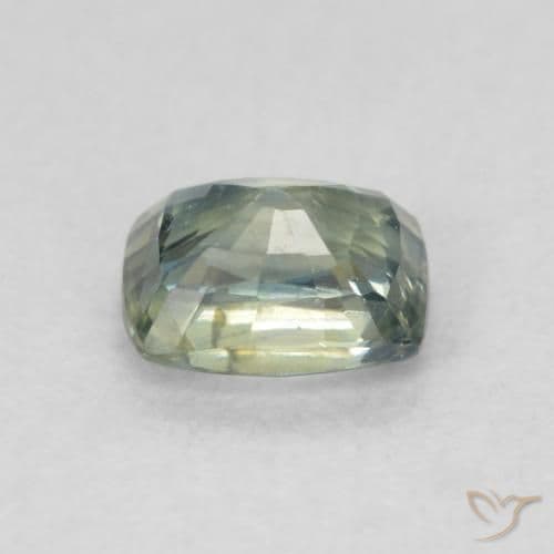0.85ct Natural Teal Blue Sapphire, Cushion Cut, 5.6x4.5 mm