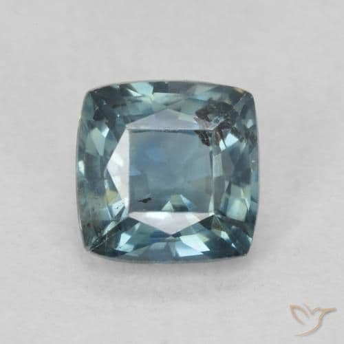 0.89ct Natural Teal Sapphire, Cushion Cut, 5.2x5.2 mm