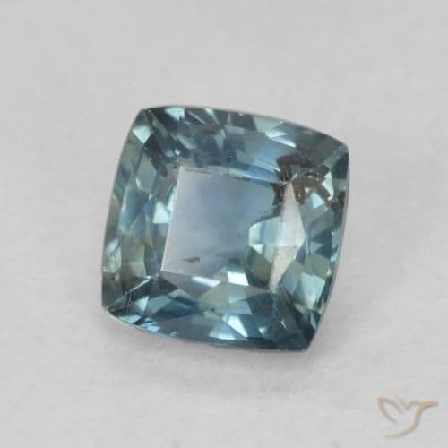 0.89ct Natural Teal Sapphire, Cushion Cut, 5.2x5.2 mm