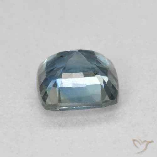 0.89ct Natural Teal Sapphire, Cushion Cut, 5.2x5.2 mm