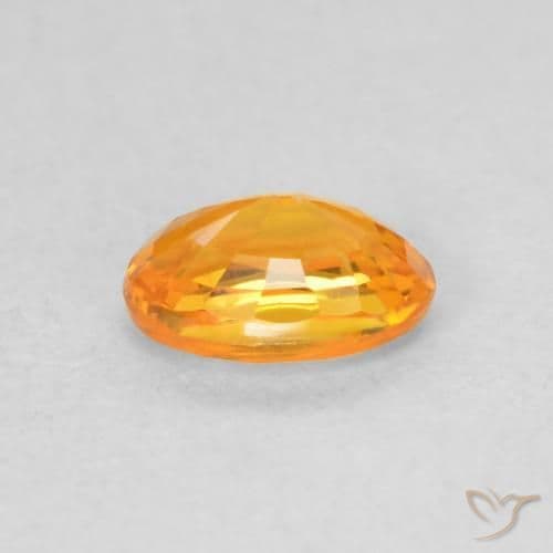0.61ct Natural Bright Orange Sapphire, Oval Cut, 5.8x4 mm