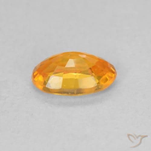 0.55ct Natural Bright Orange Sapphire, Oval Cut, 5.9x4 mm