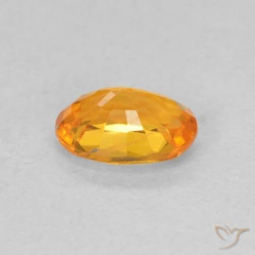 0.59ct Natural Bright Orange Sapphire, Oval Cut, 5.8x4.2 mm