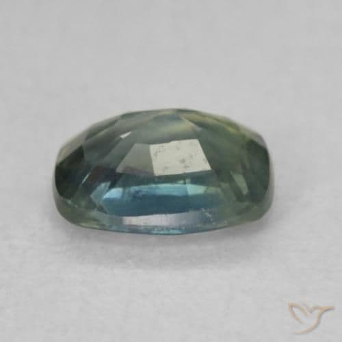 0.80ct Natural Teal Sapphire, Cushion Cut, 6.1x4.4 mm