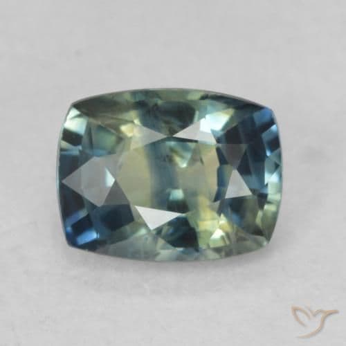 1.06ct Natural Multicolor Sapphire, Cushion Cut, 6.1x4.8 mm