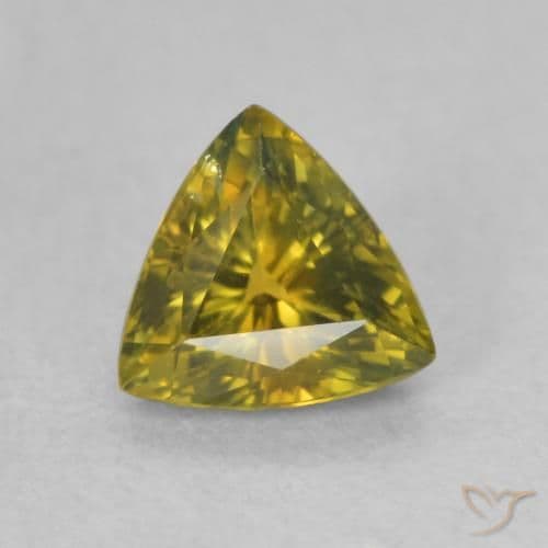 0.72ct Natural Forest Green Sapphire, Trillion, 5.5x5.3 mm