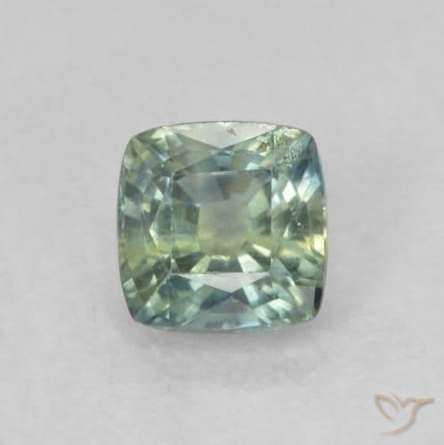 0.63ct Natural Multicolor Sapphire, Cushion Cut, 4.5x4.5 mm