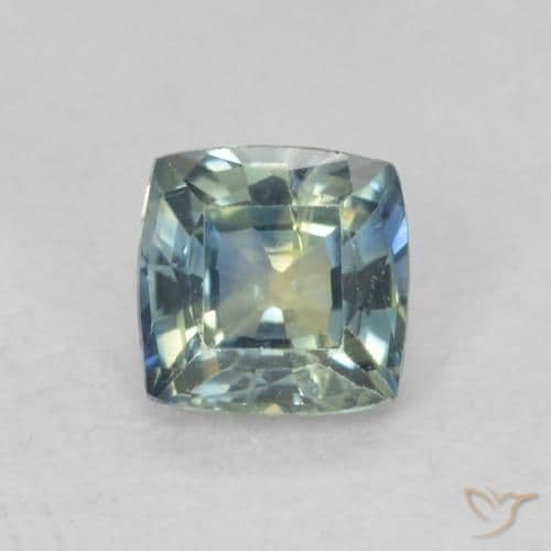 0.66ct Natural Multicolor Sapphire, Cushion Cut, 4.7x4.7 mm