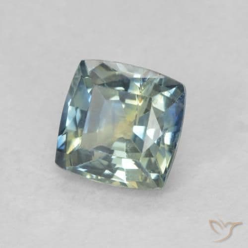 0.66ct Natural Multicolor Sapphire, Cushion Cut, 4.7x4.7 mm