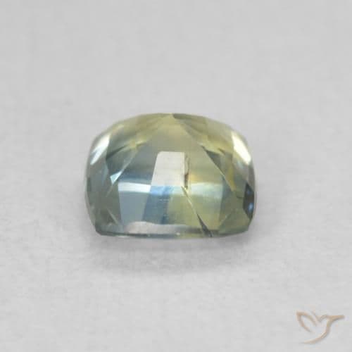 0.66ct Natural Multicolor Sapphire, Cushion Cut, 4.7x4.7 mm