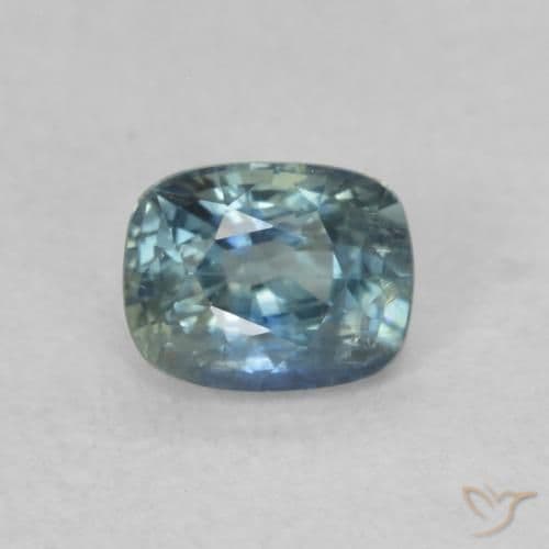 0.49ct Natural Multicolor Sapphire, Cushion Cut, 4.9x4 mm