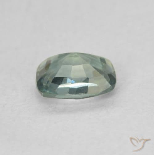 0.47ct Light Forest Green Sapphire, Cushion Cut, 5x3.9 mm