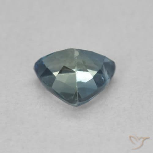 0.56ct Natural Bluish Green Sapphire, Trillion, 5.3x5.1 mm