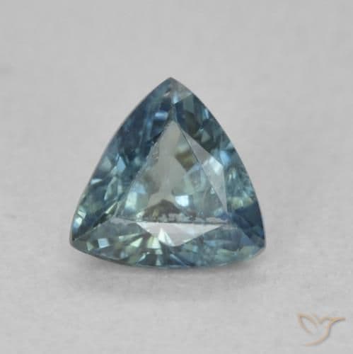 0.58ct Natural Teal Sapphire, Trillion, 5.3x5.1 mm