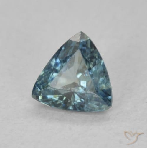 0.58ct Natural Teal Sapphire, Trillion, 5.3x5.1 mm