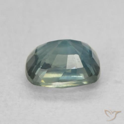 0.84ct Natural Teal Sapphire, Cushion Cut, 5.7x4.6 mm