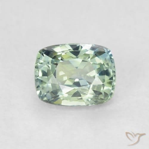0.47ct Light Forest Green Sapphire, Cushion Cut, 5x3.9 mm