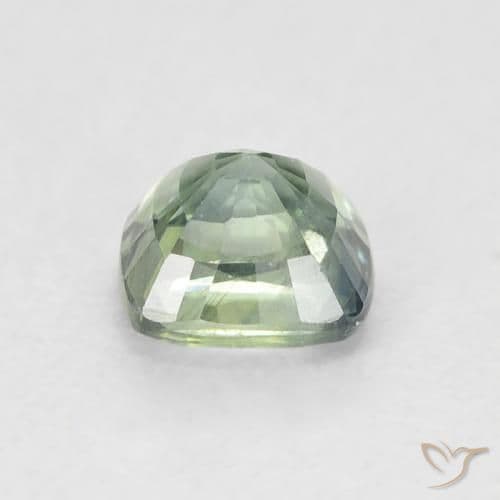 0.80ct Natural Teal Sapphire, Cushion Cut, 4.8x4.8 mm