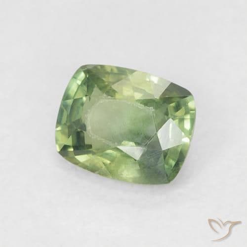 0.67ct Forest Green Sapphire, Cushion Cut, 5.4x4.4 mm
