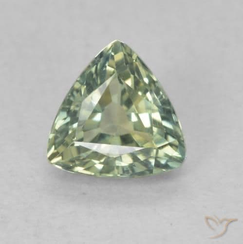0.76ct Light Sage Green Sapphire, Trillion, 5.5x5.3 mm