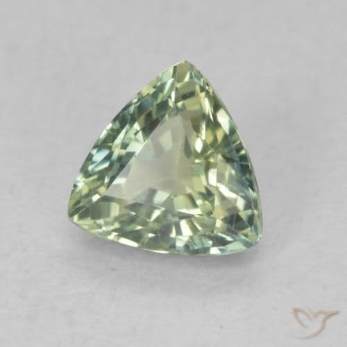 0.76ct Light Sage Green Sapphire, Trillion, 5.5x5.3 mm